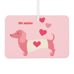 PastelHeart  Dachshund Valentine  Air Freshener