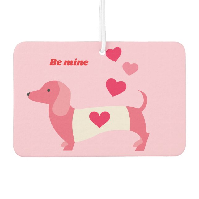 PastelHeart  Dachshund Valentine  Air Freshener (Front)