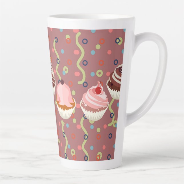Pastelitos pattern  chocolate latte mug (Right)