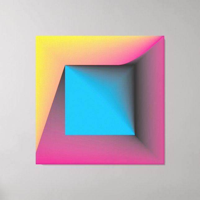 pastell colour square game canvas print (Front)