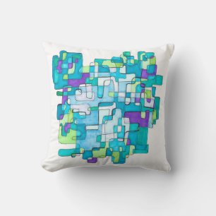 Pastellfarbene Endlose Quadratische Gelassenheit Throw Pillow