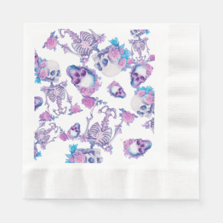 Pastelloween Skulls Napkin