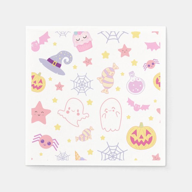 Pasteloween Cute Halloween Paper Napkin (Front)