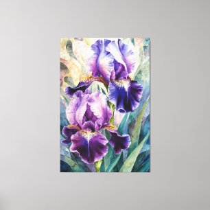 *~* Pastels Flower Artsy Iris Painting AP84 Canvas Print