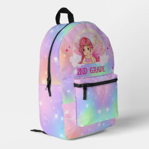 Pastels Hearts and Fairy on A Cloud Personalized Printed Backpack