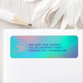 Pastels holographiques | Adresse de retour monogra