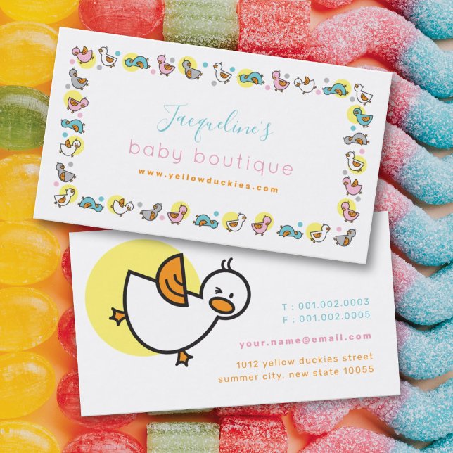 Pastels Jouer Duckies & Mignons Carte de visite po (Créateur téléchargé)