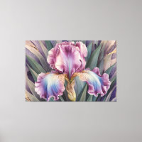 *~* Pastels Pink  IRIS Irises Vintage Floral TV2
