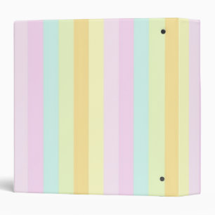 Pastels Vertical Stripes Binder