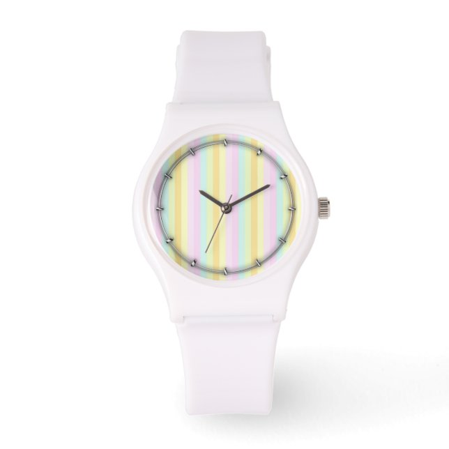 Pastels Vertical Stripes Watch (Front)