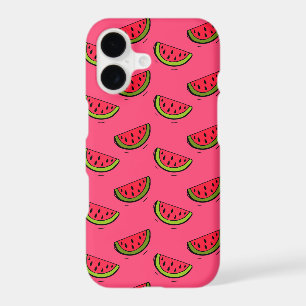 Pastèque d'été sur motif rose