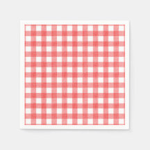 Pastèque simple en vichy serviettes en papier