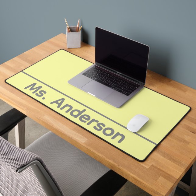Paster Yellow Teacher Desk Mat (Office 2)
