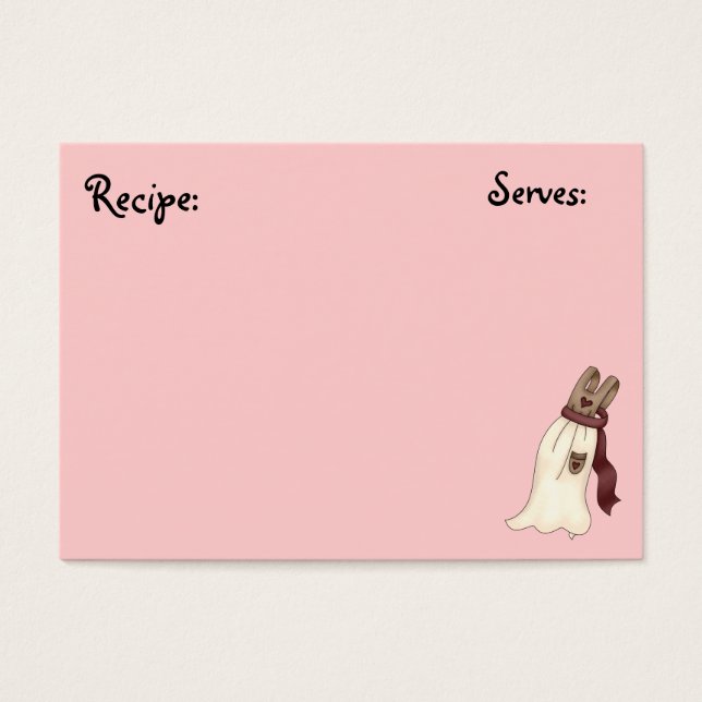 Pastery, Bakery Recipe Card (Front)