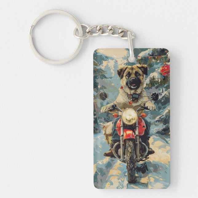 Pasteur anatolien Chien à cheval Moto Noël (Devant)