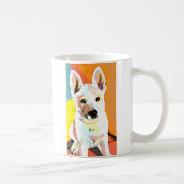 Pasteur blanc Mug de chiot (Droite)