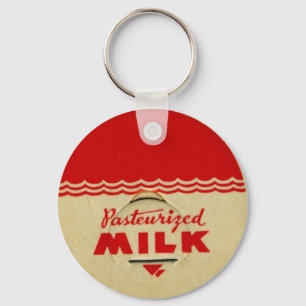 Pasteurized Milk Cap Keychain