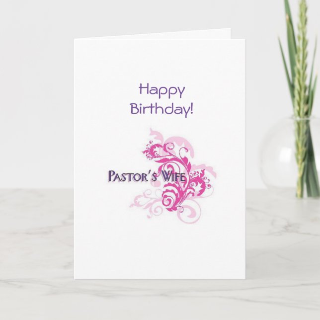 Pasteurs Anniversaire Femme Carte Chrétienne PK (Devant)