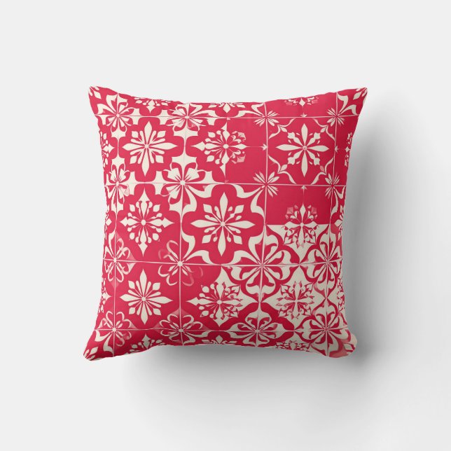 Pastillas Red Throw Pillow (Back)