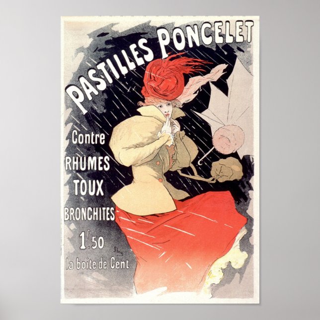 Pastilles Poncellet Vintage French Advertising Poster (Front)