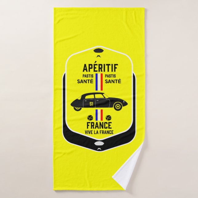 Pastis de Marseille France Bath Towel (Bath Towel)