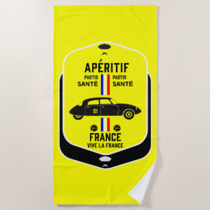 Pastis de Marseille France Beach Towel