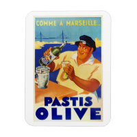 Pastis Olive - Vintage French Wine Poster