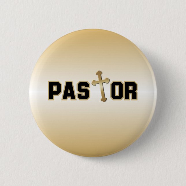 Pastor 2 Inch Round Button (Front)