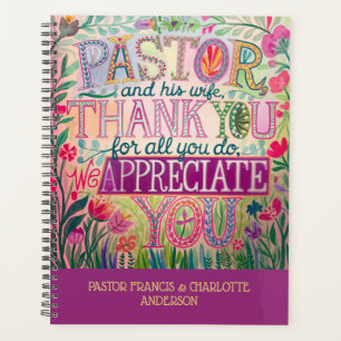✝️Pastor and Pastor's Wife Appreciation Gift Names Planner