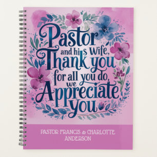✝️Pastor and Pastor's Wife Appreciation Gift Names Planner