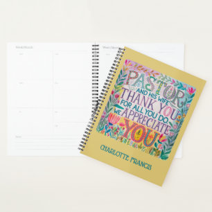 ✝️Pastor and Pastor's Wife Appreciation Gift Names Planner