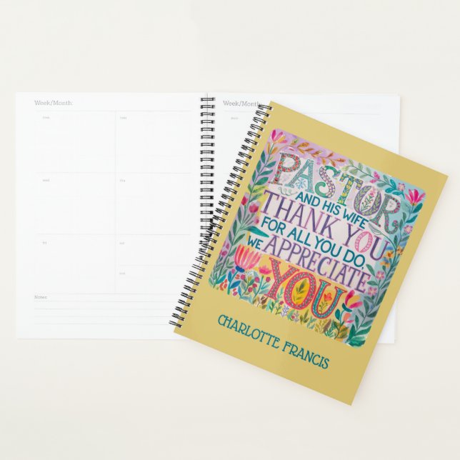 ✝️Pastor and Pastor's Wife Appreciation Gift Names Planner (Display)