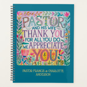 ✝️Pastor and Pastor's Wife Appreciation Gift Names Planner