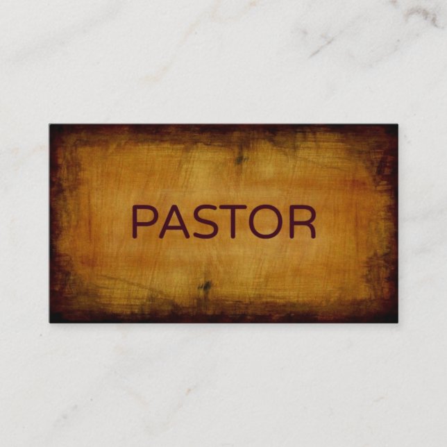 Pastor Antique Carte de visite brossé (Devant)