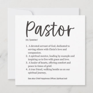 Pastor Appreciation Card