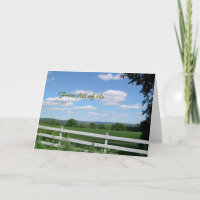 Pastor Appreciation Card, Field and Fence