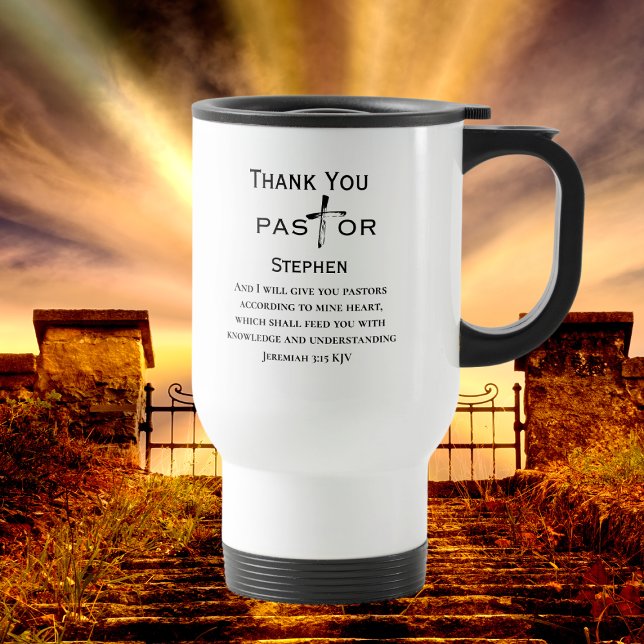  Pastor Appreciation Cross Personalized  Travel Mug (Creator Uploaded)