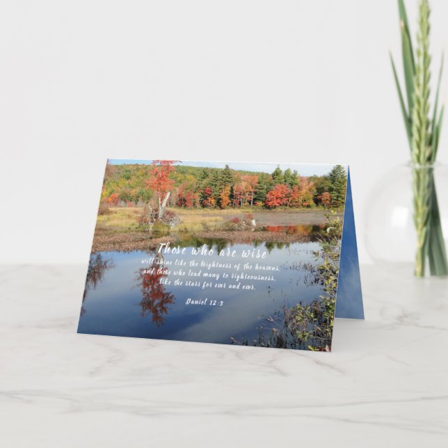 Pastor Appreciation Fall Nature Scripture Card (Front)