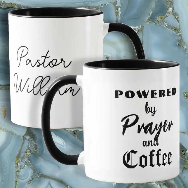 Pastor Appreciation Powered by Prayer Coffee Mug (Creator Uploaded)