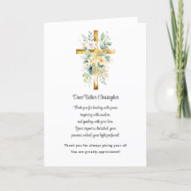 Pastor Appreciation Thank You Card - Floral