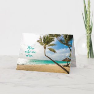 Pastor Appreciation Tropical Beach Scripture Card