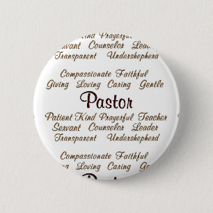 Pastor Attributes 2 Inch Round Button