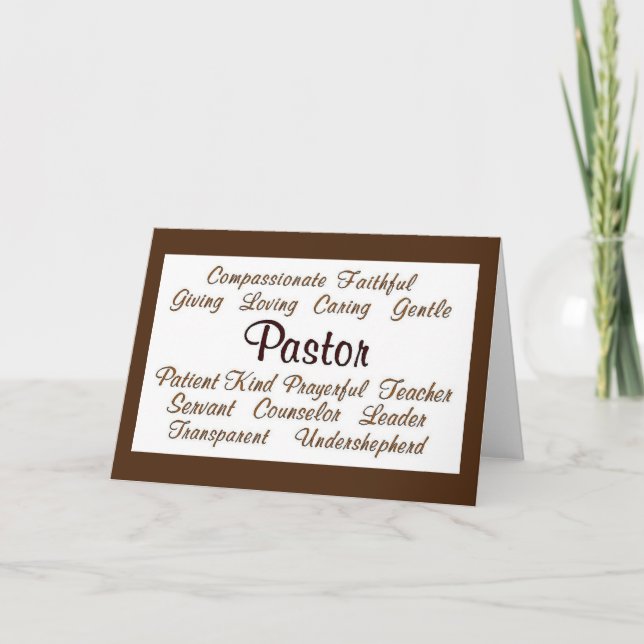 Pastor Attributes Blank Note Card (Front)
