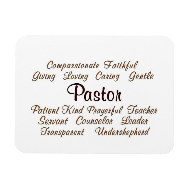 Pastor Attributes Magnet (Horizontal)