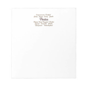 Pastor Attributes Notepad