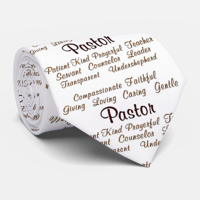 Pastor Attributes Tie (Rolled)