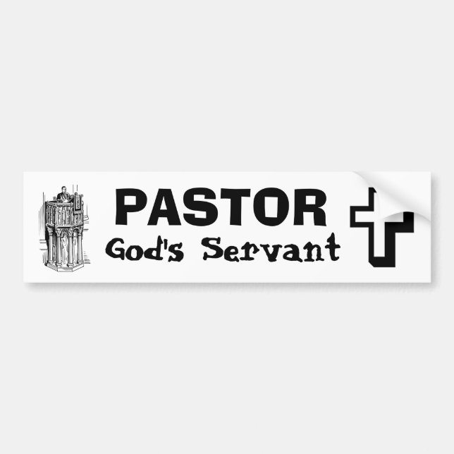 Pastor Bumper Sticker (Front)