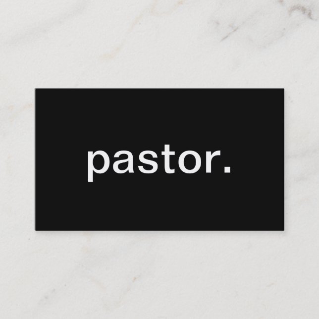 Pastor Business Card (Front)