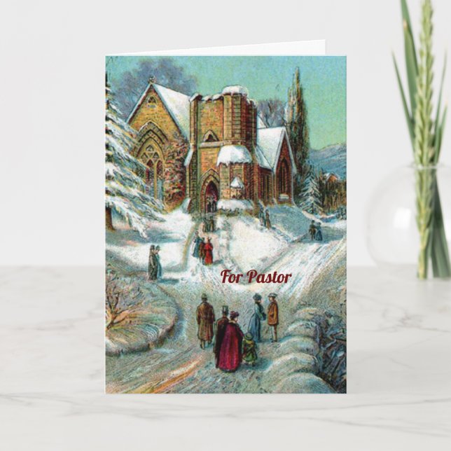 Pastor Church Christmas Card (Front)