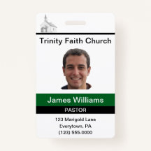 Pastor Custom Badge